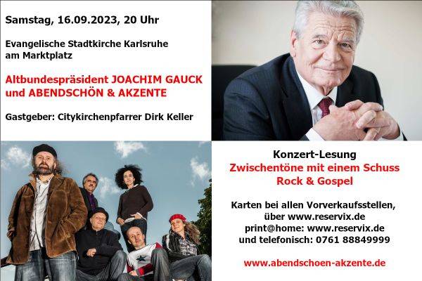 Ökumenische Citykirchenarbeit Karlsruhe, Ökumenischer Gottesdienst in der Stadtkirche mit Wolfgang Abendschön und Akzente