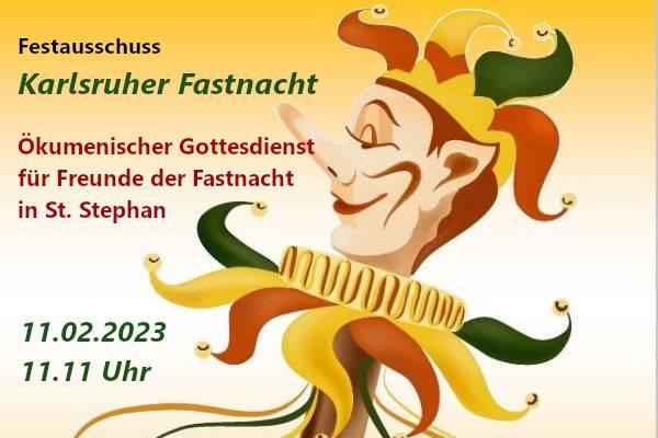 Ökumenische Citykirchenarbeit Karlsruhe Gottesdienst und Faschingspredigt 2023