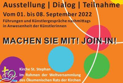 Kunstprojekt Voices of Karlsruhe - Projekt währendes des ÖRK an der Kirche St. Stephan