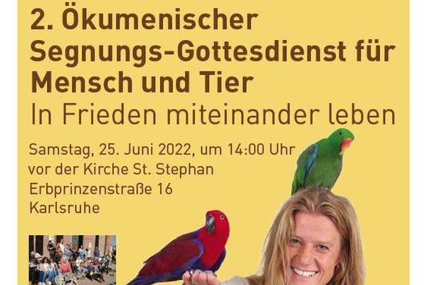 Fächersegen Karlsruhe - Aktion der Citykirche - Segnungsgottesdienst für Mensch und Tier
