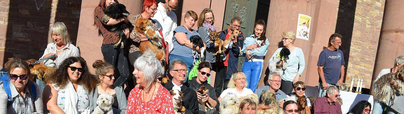 Fächersegen Karlsruhe - Aktion der Citykirche - Segnungsgottesdienst für Mensch und Tier