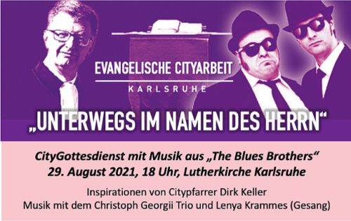 Citygottesdienst mit Musik von den Blues Brothers