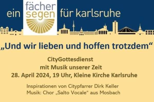 Fächersegen Karlsruhe - Citygottesdienst mit Musik