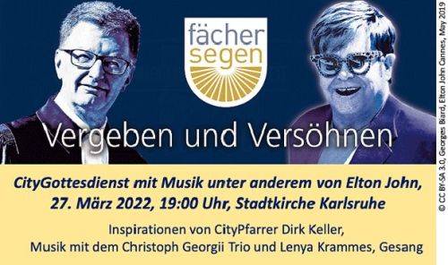 Fächersegen Karlsruhe Citygottesdienst mit Musik u. a. von Elton John