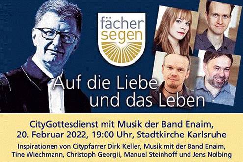Citygottesdienst in der Stadtkirche Karlsruhe Musik von Gruppe Enaim