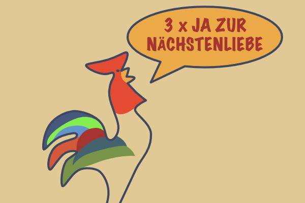 Ökumenische Citykirchenarbeit fächsersegen mit einer Osteraktion zur Nächstenliebe in Karlsruhe